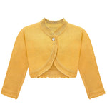 Baby Girls' Bolero Shrug Knit Long Sleeve Button Closure Cardigan