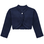 Baby Girls' Bolero Shrug Knit Long Sleeve Button Closure Cardigan