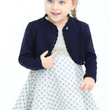 Baby Girls' Bolero Shrug Knit Long Sleeve Button Closure Cardigan LILAX