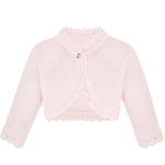 Baby Girls' Bolero Shrug Knit Long Sleeve Button Closure Cardigan