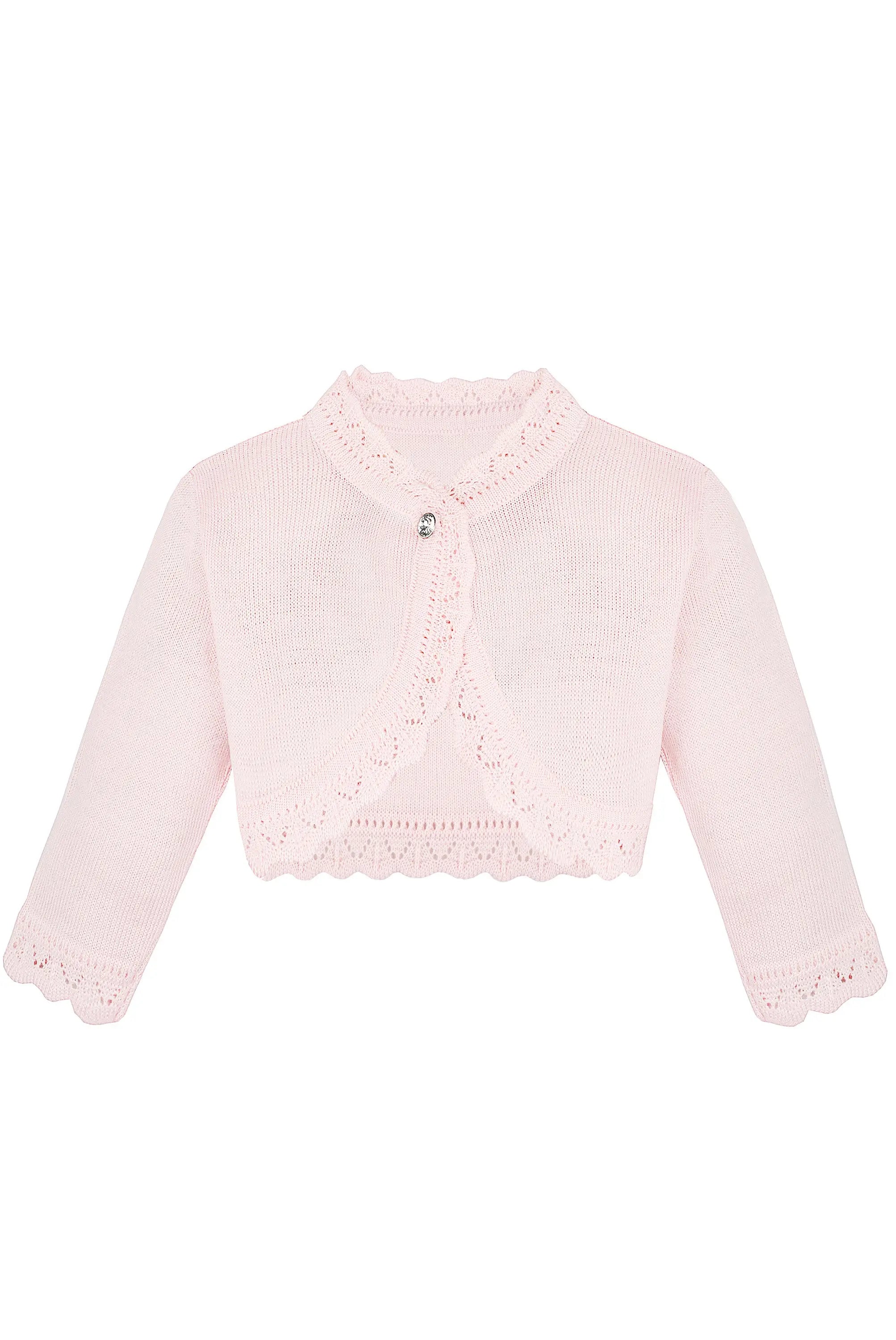 Baby Girls' Bolero Shrug Knit Long Sleeve Button Closure Cardigan