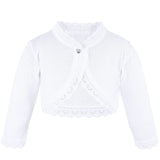 Baby Girls' Bolero Shrug Knit Long Sleeve Button Closure Cardigan