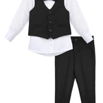 Boys Formal Suit 4 Piece Vest Pants and Tie Dresswear Set / 6 to 12 Years LILAX