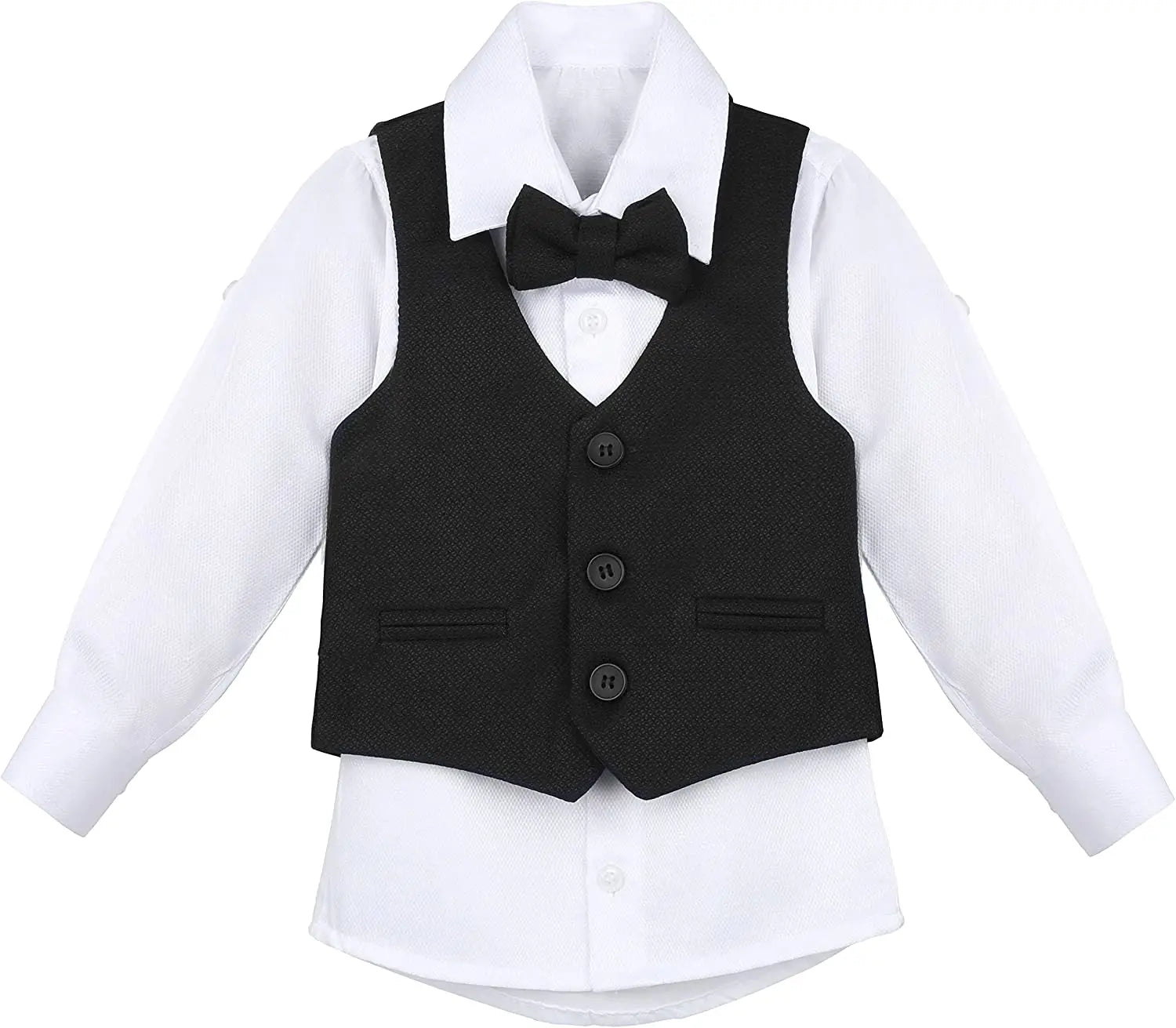 Boys Formal Suit 4 Piece Vest Pants and Tie Dresswear Set / 6 to 12 Years LILAX