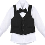 Boys Formal Suit 4 Piece Vest Pants and Tie Dresswear Set / 6 to 12 Years LILAX