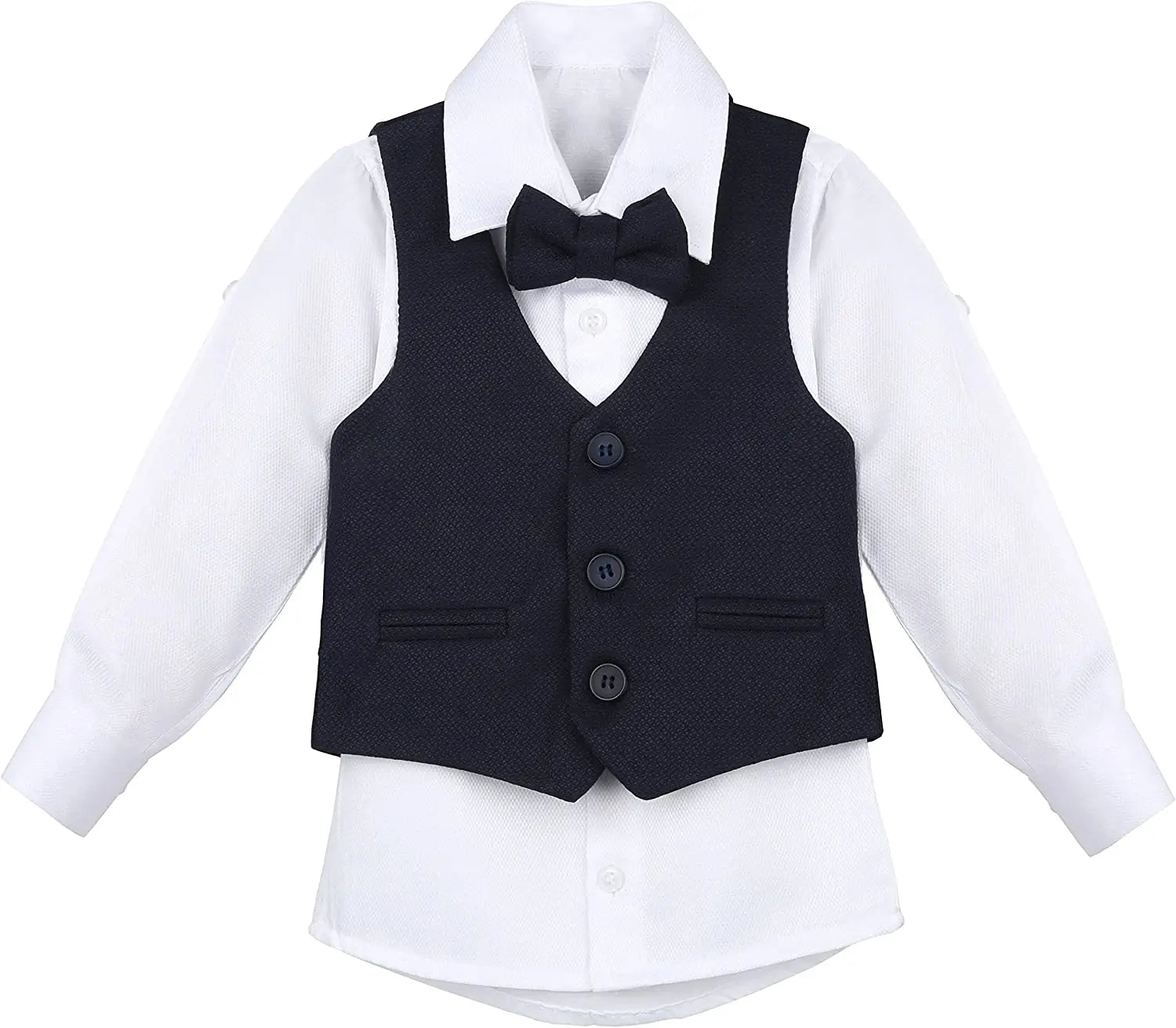 Boys Formal Suit 4 Piece Vest Pants and Tie Dresswear Set / 6 to 12 Years LILAX