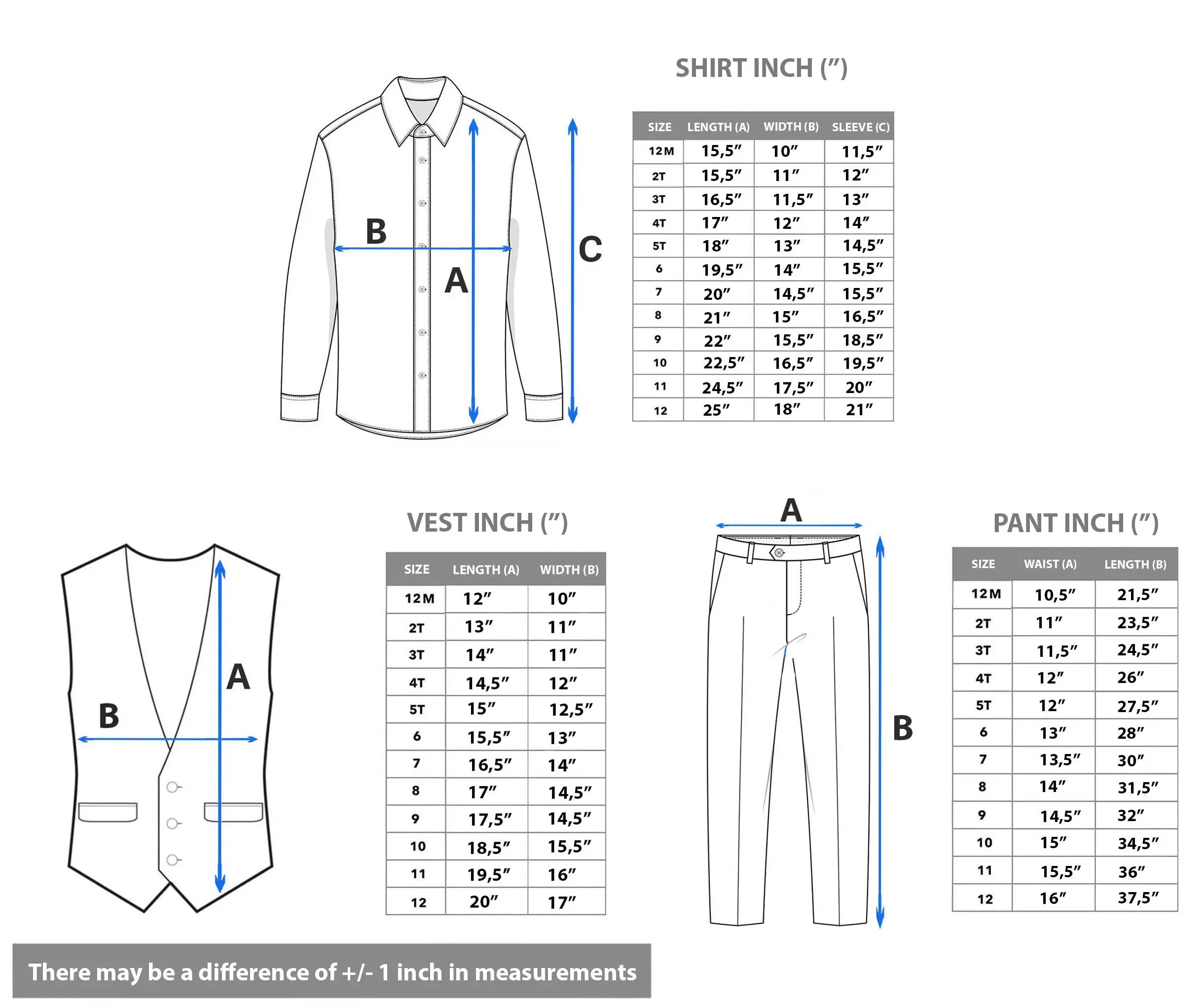 Boys Formal Suit 4 Piece Vest Pants and Tie Dresswear Set / 6 to 12 Years LILAX