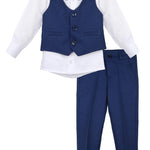 Boys Formal Suit 4 Piece Vest Pants and Tie Dresswear Set / 6 to 12 Years LILAX