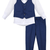 Boys Formal Suit 4 Piece Vest Pants and Tie Dresswear Set / 6 to 12 Years LILAX