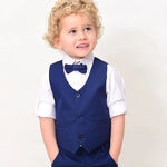 Boys Formal Suit 4 Piece Vest Pants and Tie Dresswear Set / 6 to 12 Years LILAX