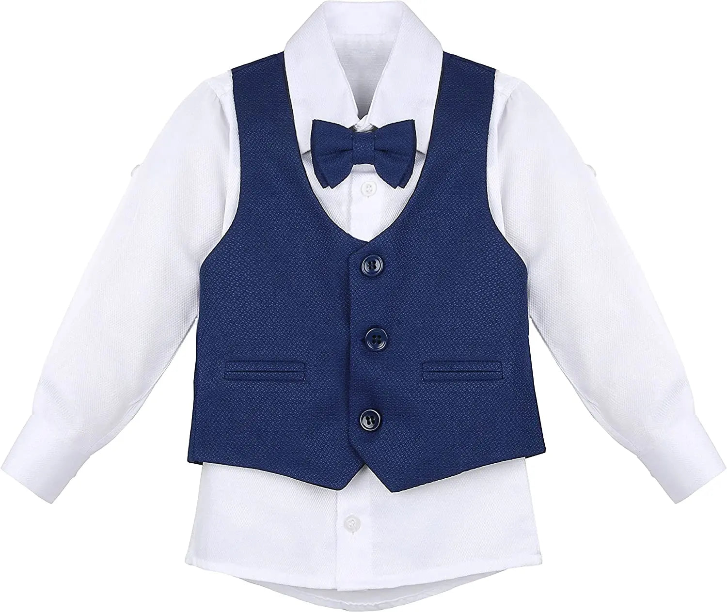 Boys Formal Suit 4 Piece Vest Pants and Tie Dresswear Set / 6 to 12 Years LILAX