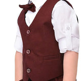 Boys Formal Suit 4 Piece Vest Pants and Tie Dresswear Set / 6 to 12 Years LILAX