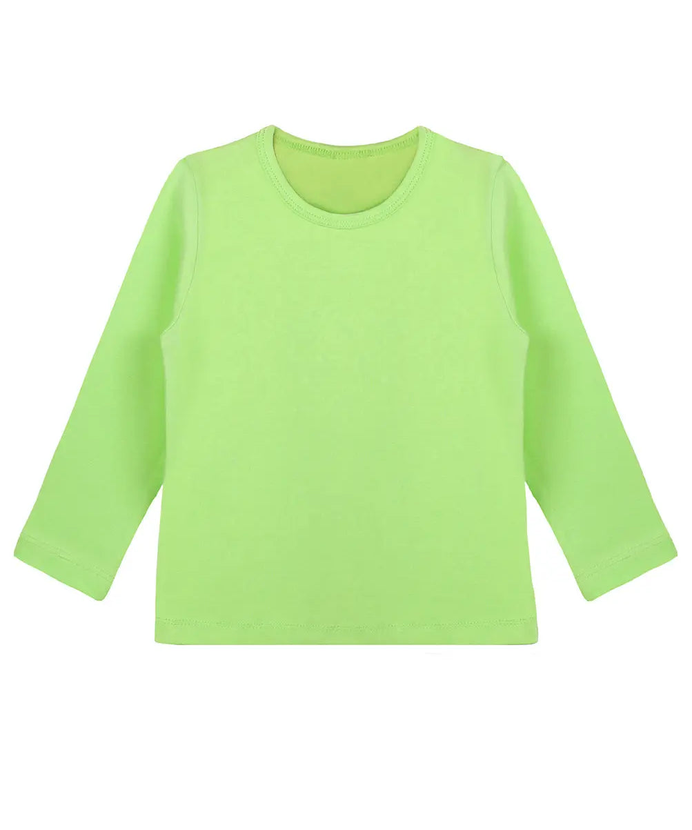 Girls cotton basic solid crewneck t-shirt; best for baby girl clothes & christmas gift ideas