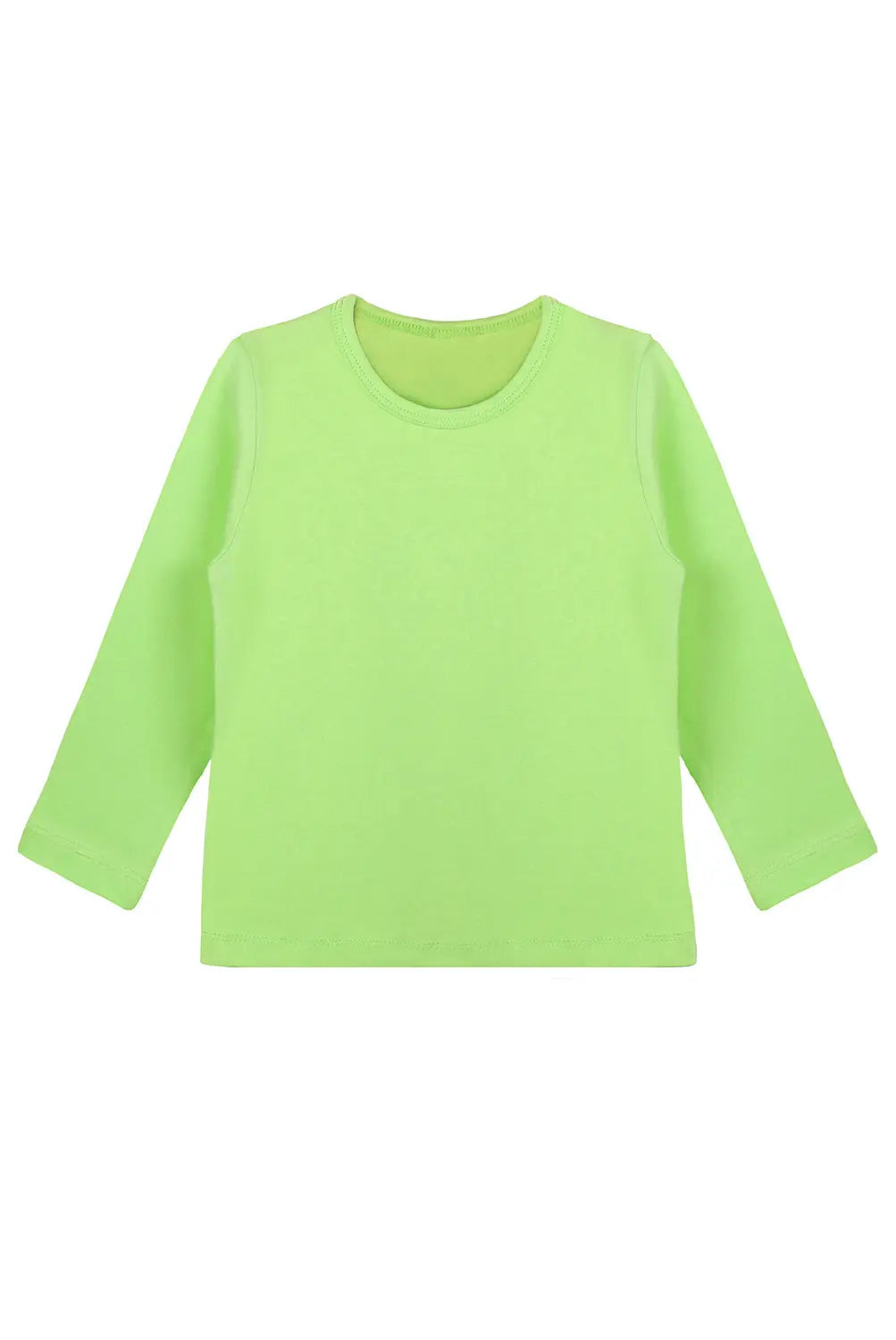 Girls' Basic Crewneck Long Sleeve Cotton T-Shirt  / 5 to 7 Years lilax