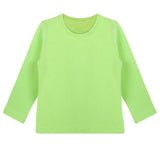 Girls' Basic Crewneck Long Sleeve Cotton T-Shirt  / 5 to 7 Years lilax