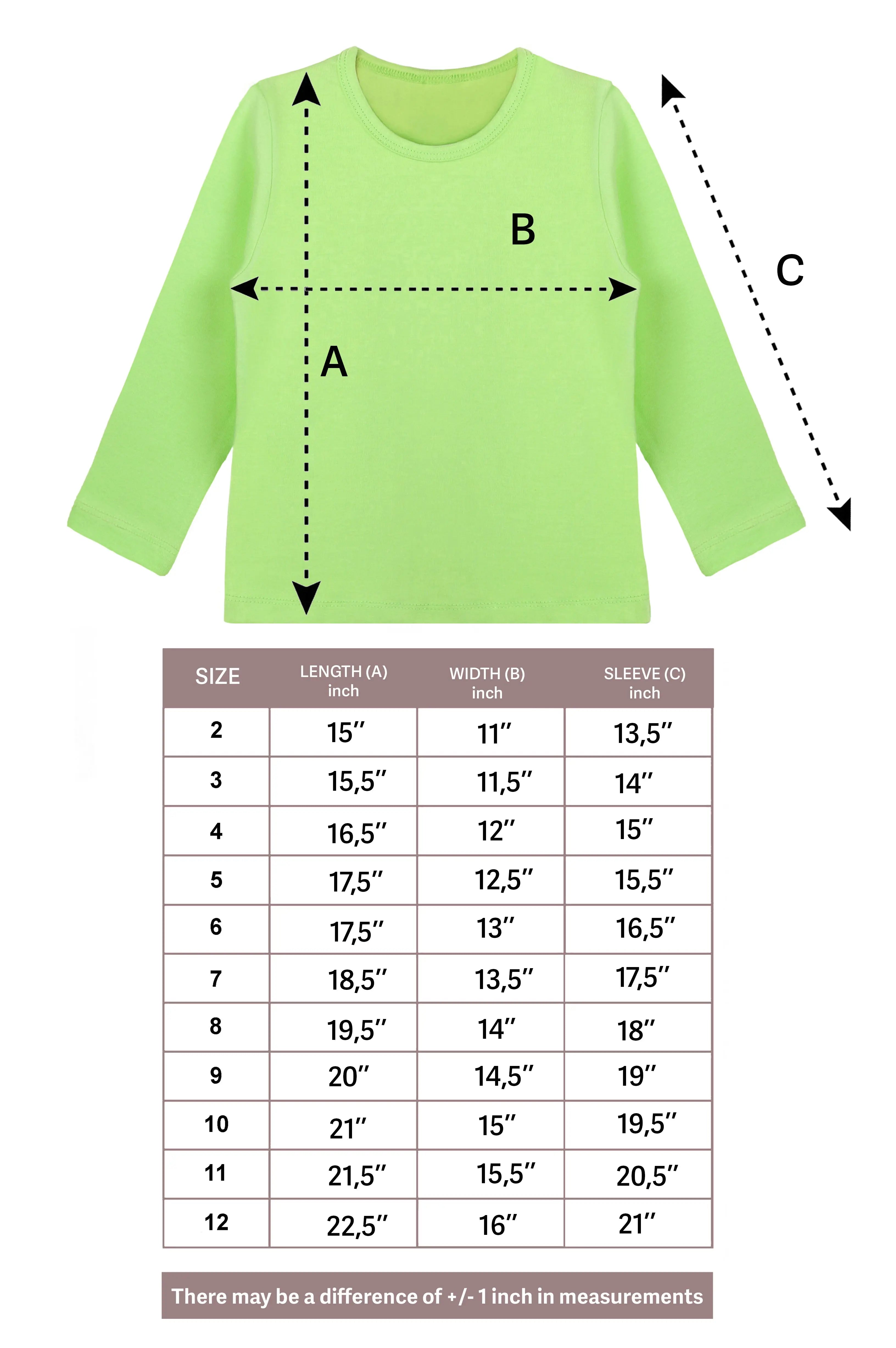 Girls' Basic Crewneck Long Sleeve Cotton T-Shirt  / 5 to 7 Years lilax