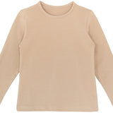 Girls' Basic Crewneck Long Sleeve Cotton T-Shirt  / 5 to 7 Years lilax