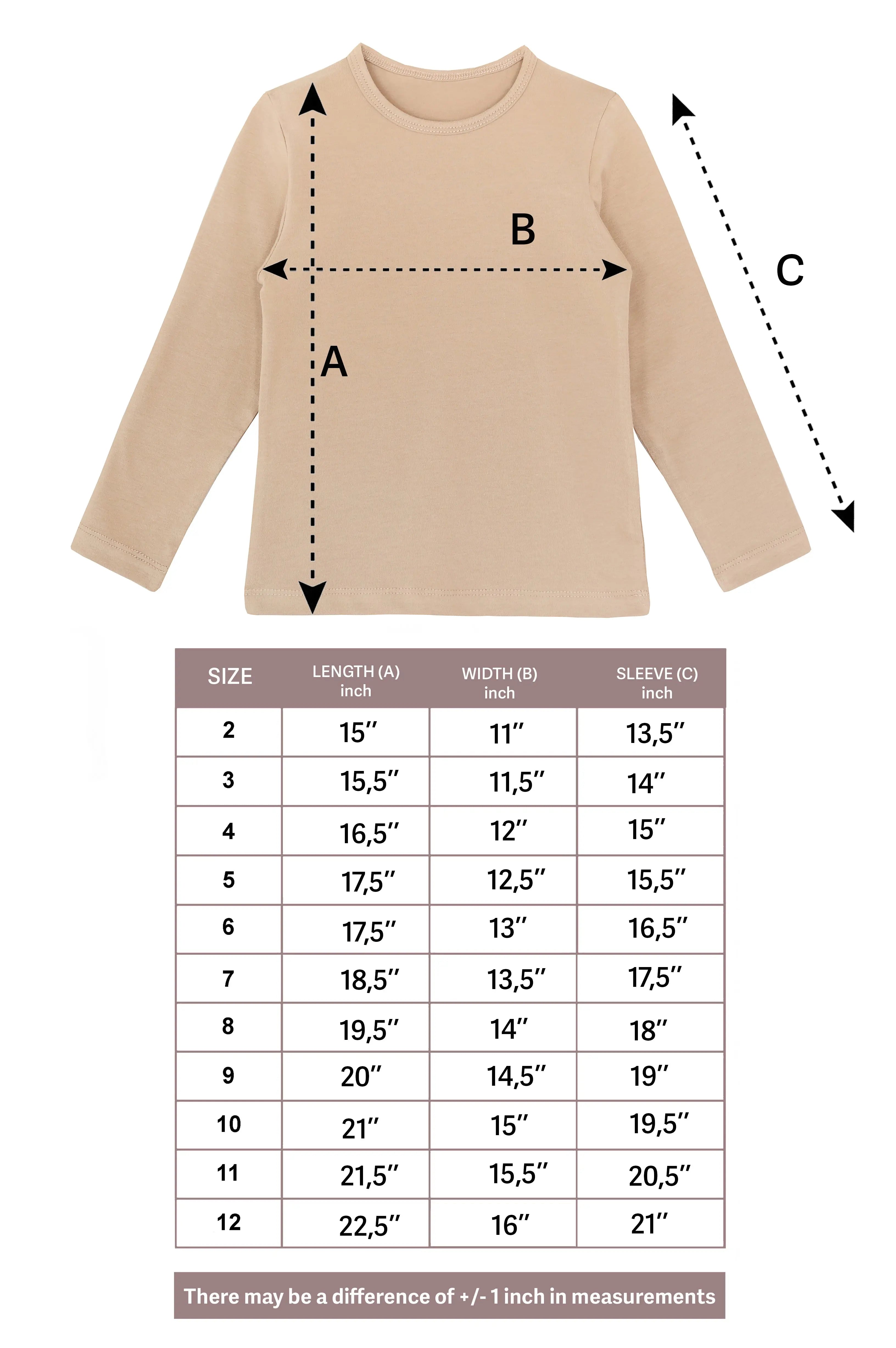 Girls' Basic Crewneck Long Sleeve Cotton T-Shirt  / 5 to 7 Years lilax