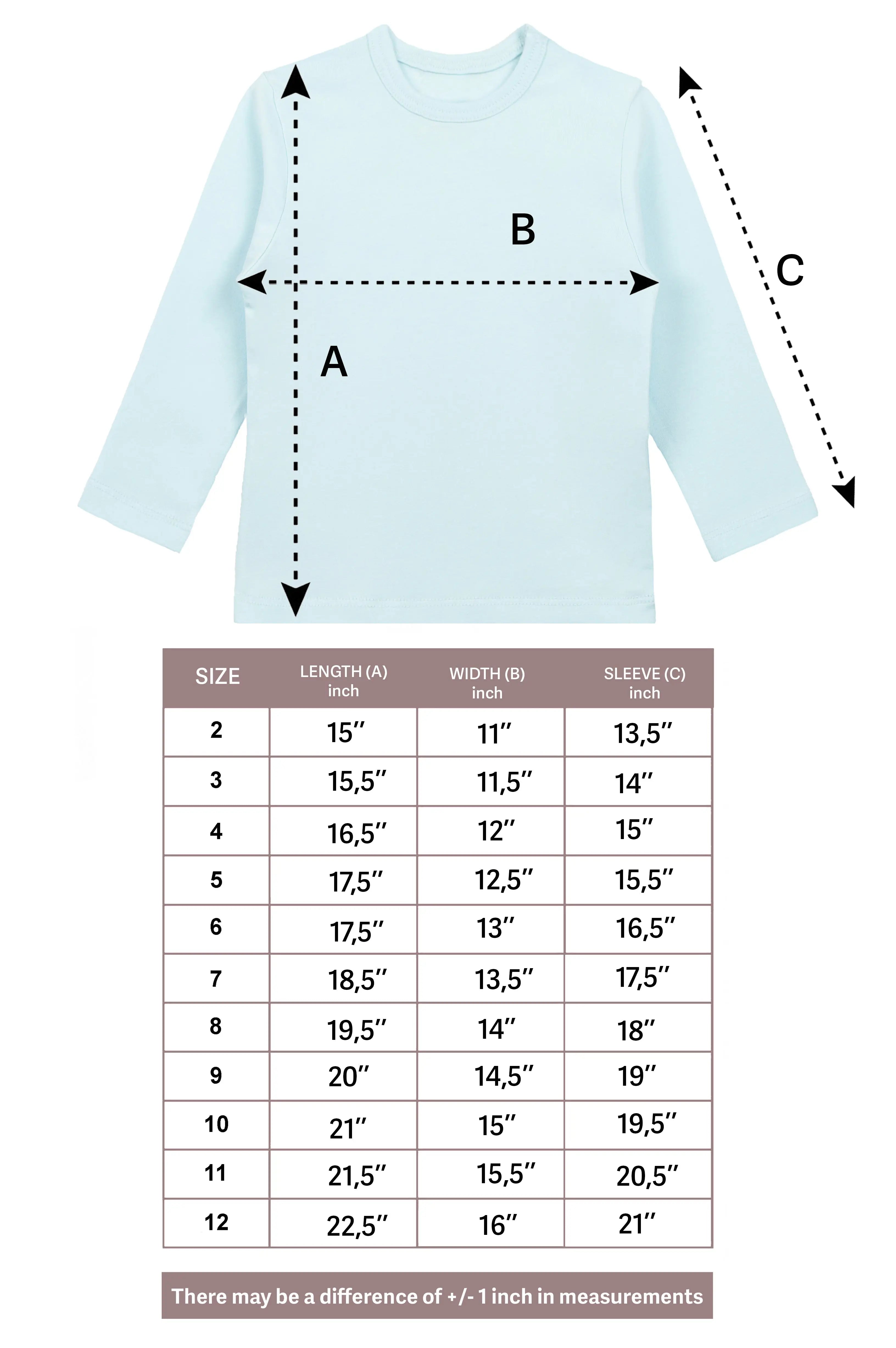 Girls' Basic Crewneck Long Sleeve Cotton T-Shirt  / 5 to 7 Years lilax