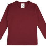 Girls' Basic Crewneck Long Sleeve Cotton T-Shirt  / 5 to 7 Years lilax