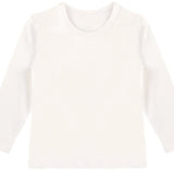 Girls' Basic Crewneck Long Sleeve Cotton T-Shirt  / 5 to 7 Years lilax