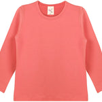 Girls' Basic Crewneck Long Sleeve Cotton T-Shirt  / 5 to 7 Years lilax