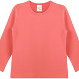 Girls' Basic Crewneck Long Sleeve Cotton T-Shirt  / 5 to 7 Years lilax