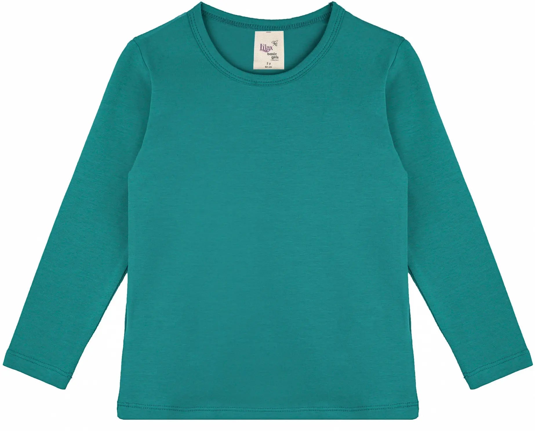 Girls cotton basic solid crewneck t-shirt; best for baby girl clothes & christmas gift ideas