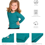 Girls' Basic Crewneck Long Sleeve Cotton T-Shirt  / 5 to 7 Years lilax