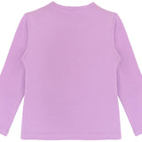 Girls' Basic Crewneck Long Sleeve Cotton T-Shirt  / 5 to 7 Years lilax