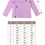 Girls' Basic Crewneck Long Sleeve Cotton T-Shirt  / 5 to 7 Years lilax