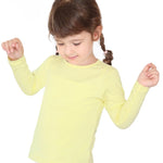 Girls' Basic Crewneck Long Sleeve Cotton T-Shirt  / 5 to 7 Years lilax