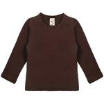 Girls' Basic Crewneck Long Sleeve Cotton T-Shirt