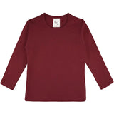 Girls' Basic Crewneck Long Sleeve Cotton T-Shirt