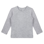 Girls' Basic Crewneck Long Sleeve Cotton T-Shirt