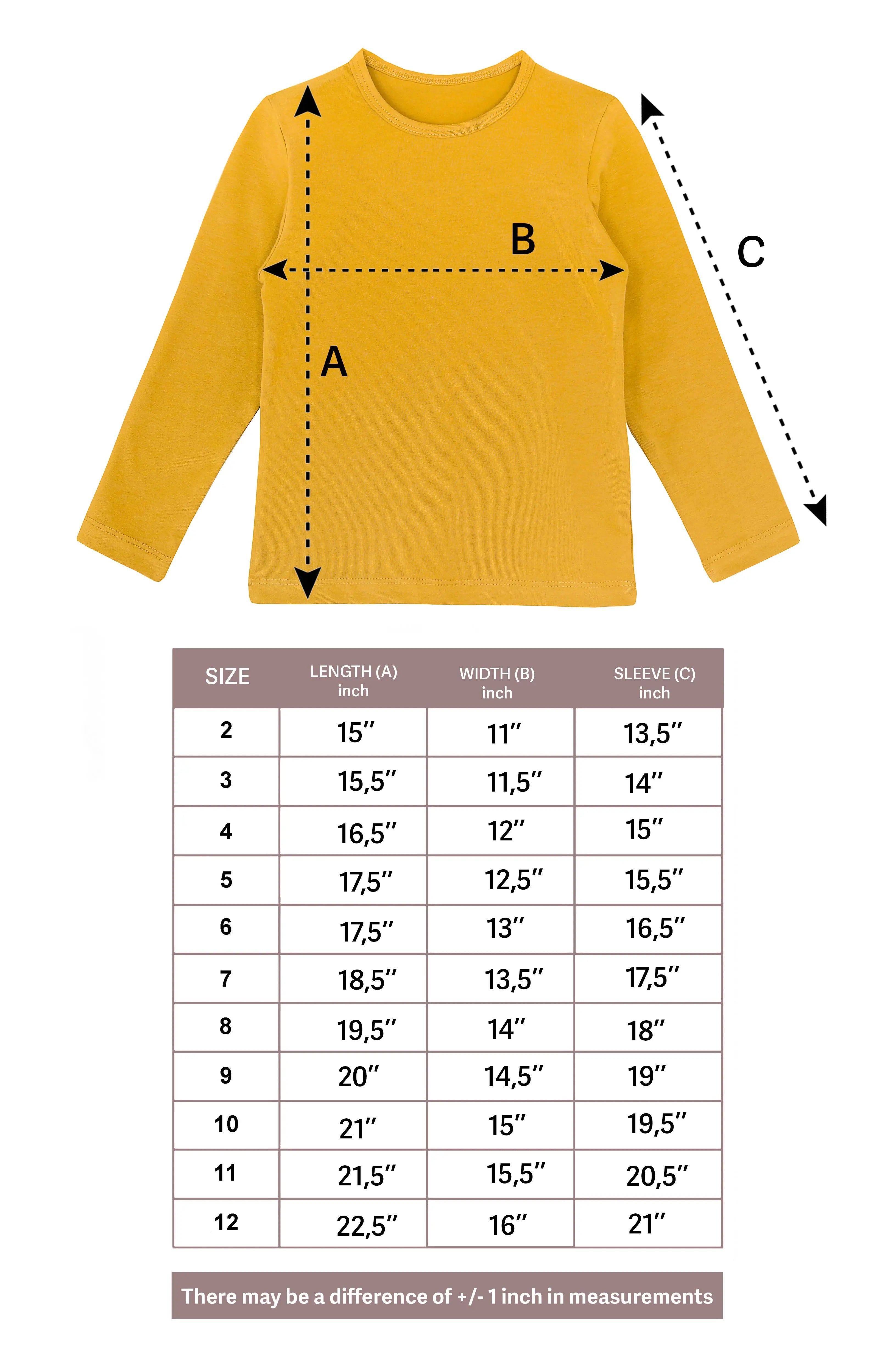 Girls' Basic Crewneck Long Sleeve Cotton T-Shirt / 8 to 10 Years LILAX