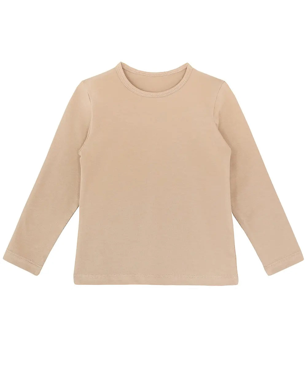 Girls cotton basic solid crewneck t-shirt; best for baby girl clothes & christmas gift ideas