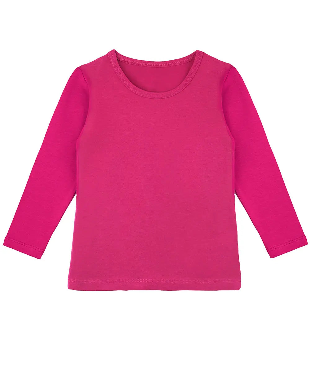 Girls cotton basic solid crewneck t-shirt; best for baby girl clothes & christmas gift ideas