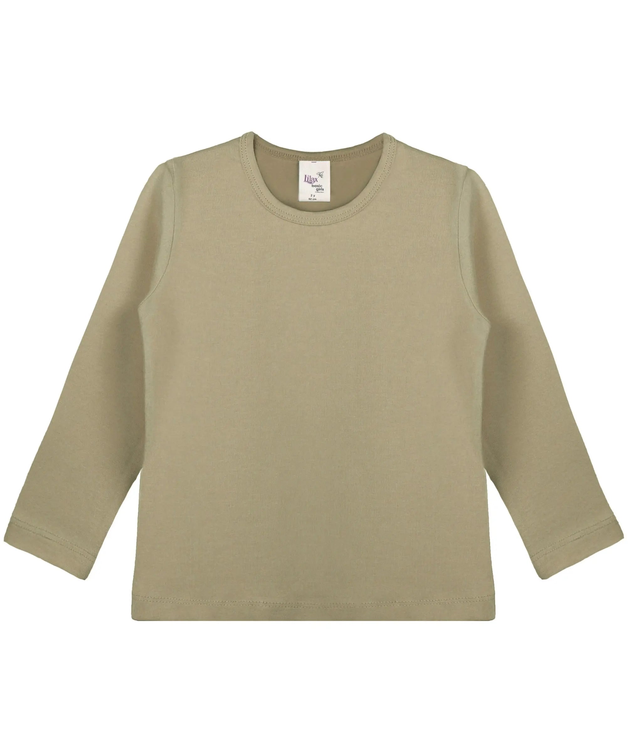 Girls cotton basic solid crewneck t-shirt; best for baby girl clothes & christmas gift ideas