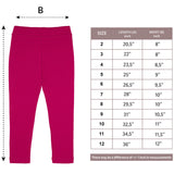 Girls' Basic Soft Leggings Solid Full Length Cotton / 5 to 8 Years LILAX