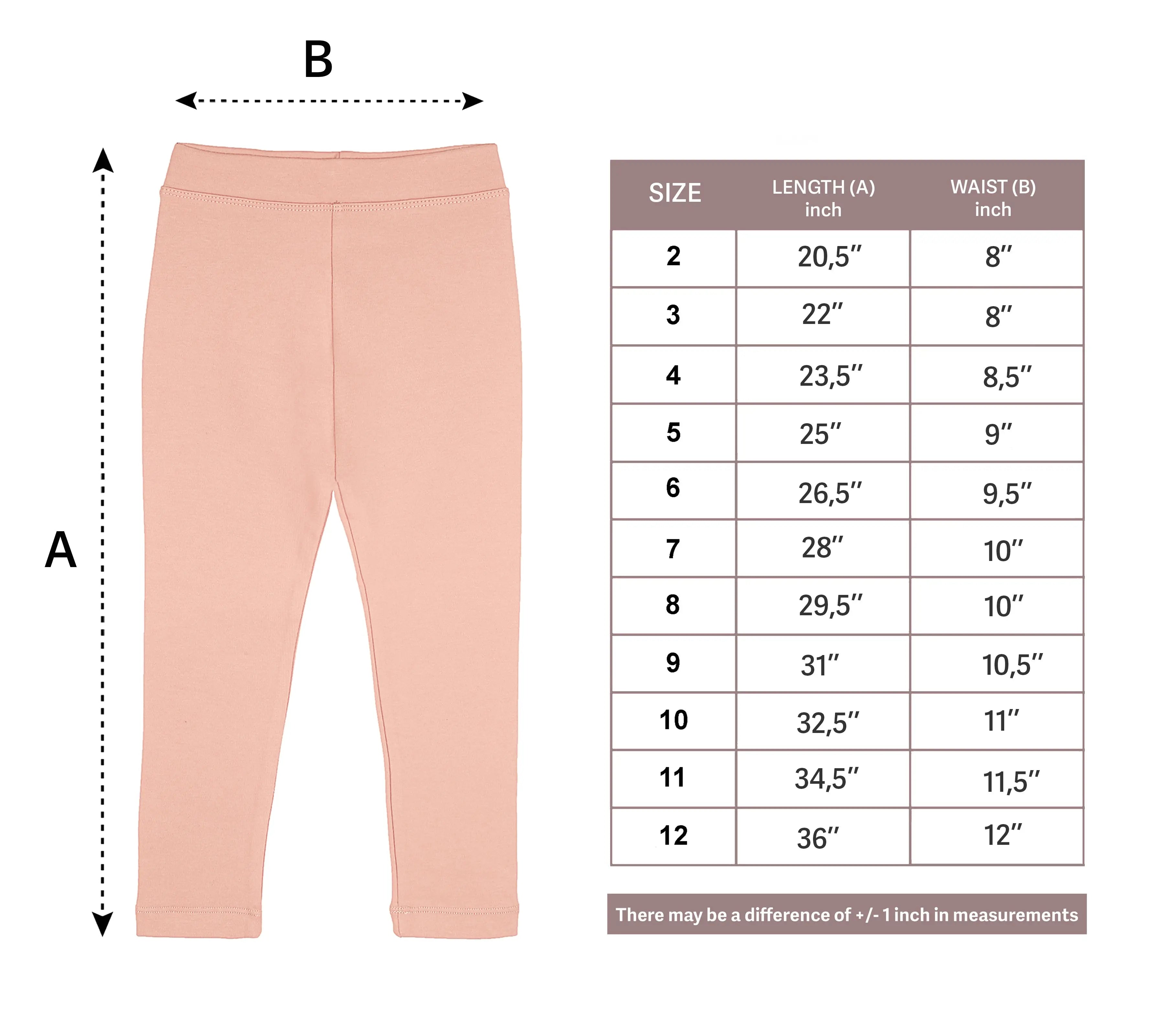 Girls' Basic Soft Leggings Solid Full Length Cotton / 5 to 8 Years LILAX