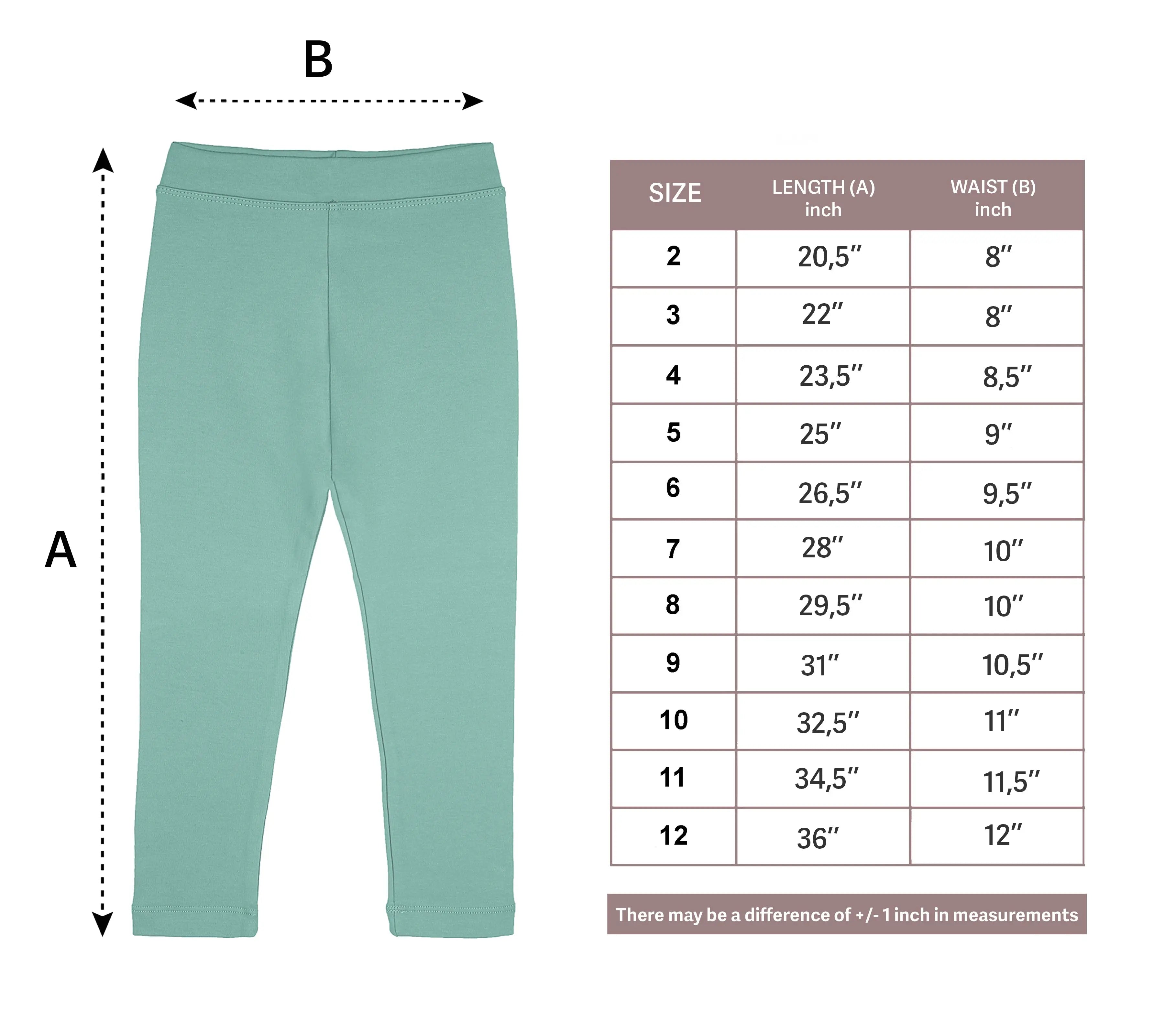 Girls' Basic Soft Leggings Solid Full Length Cotton / 5 to 8 Years LILAX