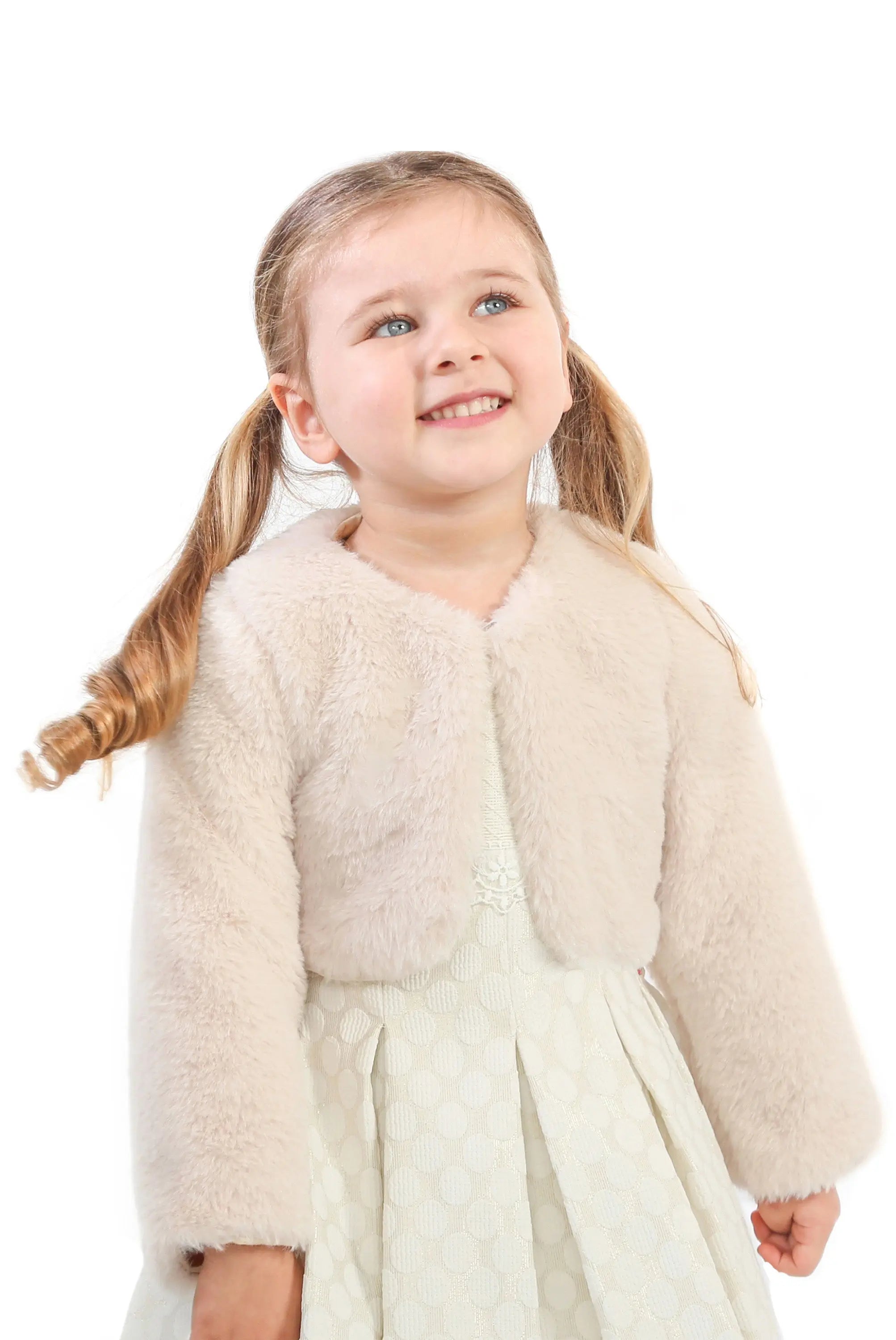 Girls' Bolero Cozy Faux Fur Jacket Shrug LILAX