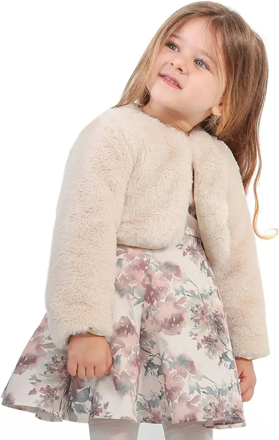 Girls' Bolero Cozy Faux Fur Jacket Shrug LILAX