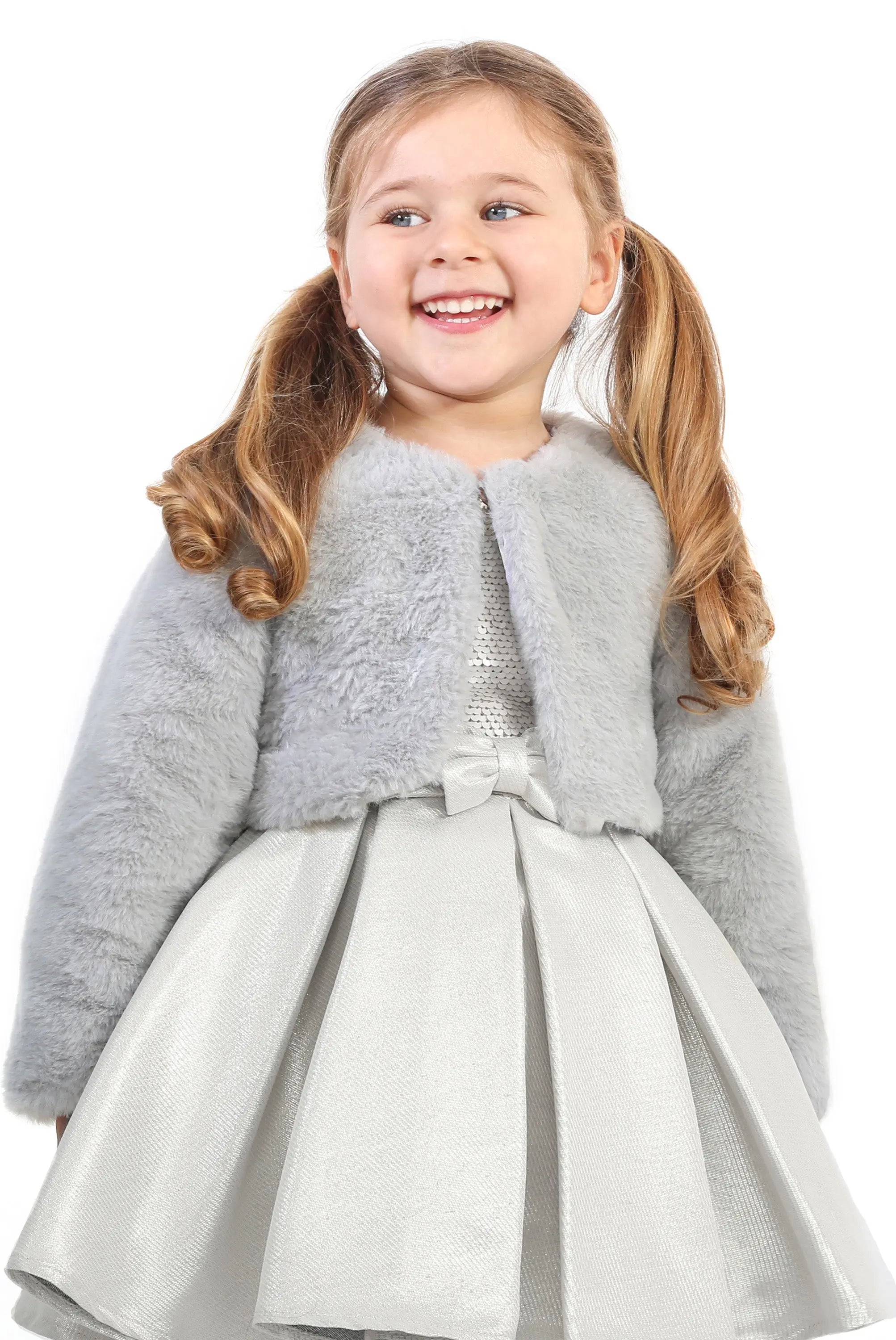 Girls' Bolero Cozy Faux Fur Jacket Shrug LILAX