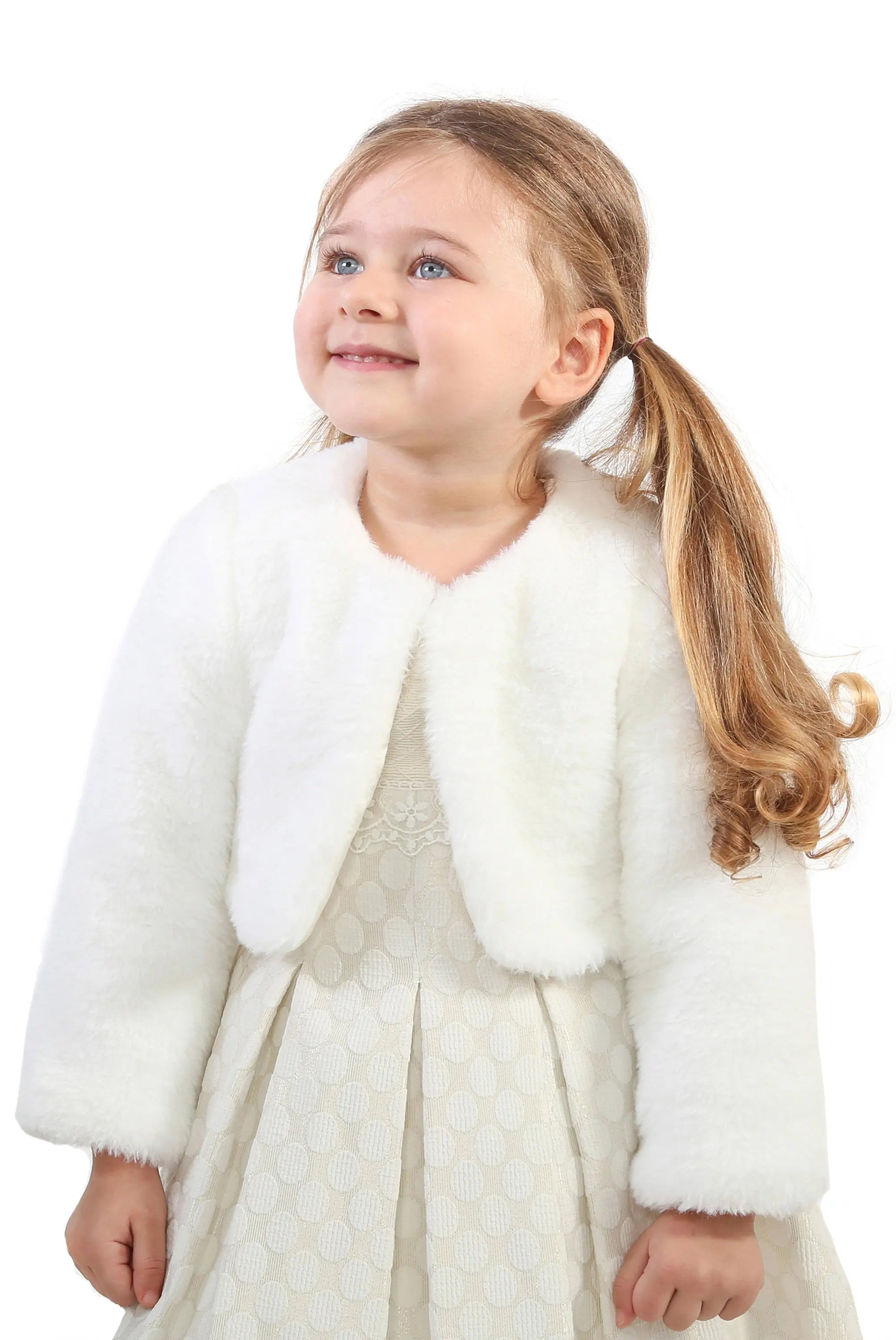 Girls' Bolero Cozy Faux Fur Jacket Shrug LILAX