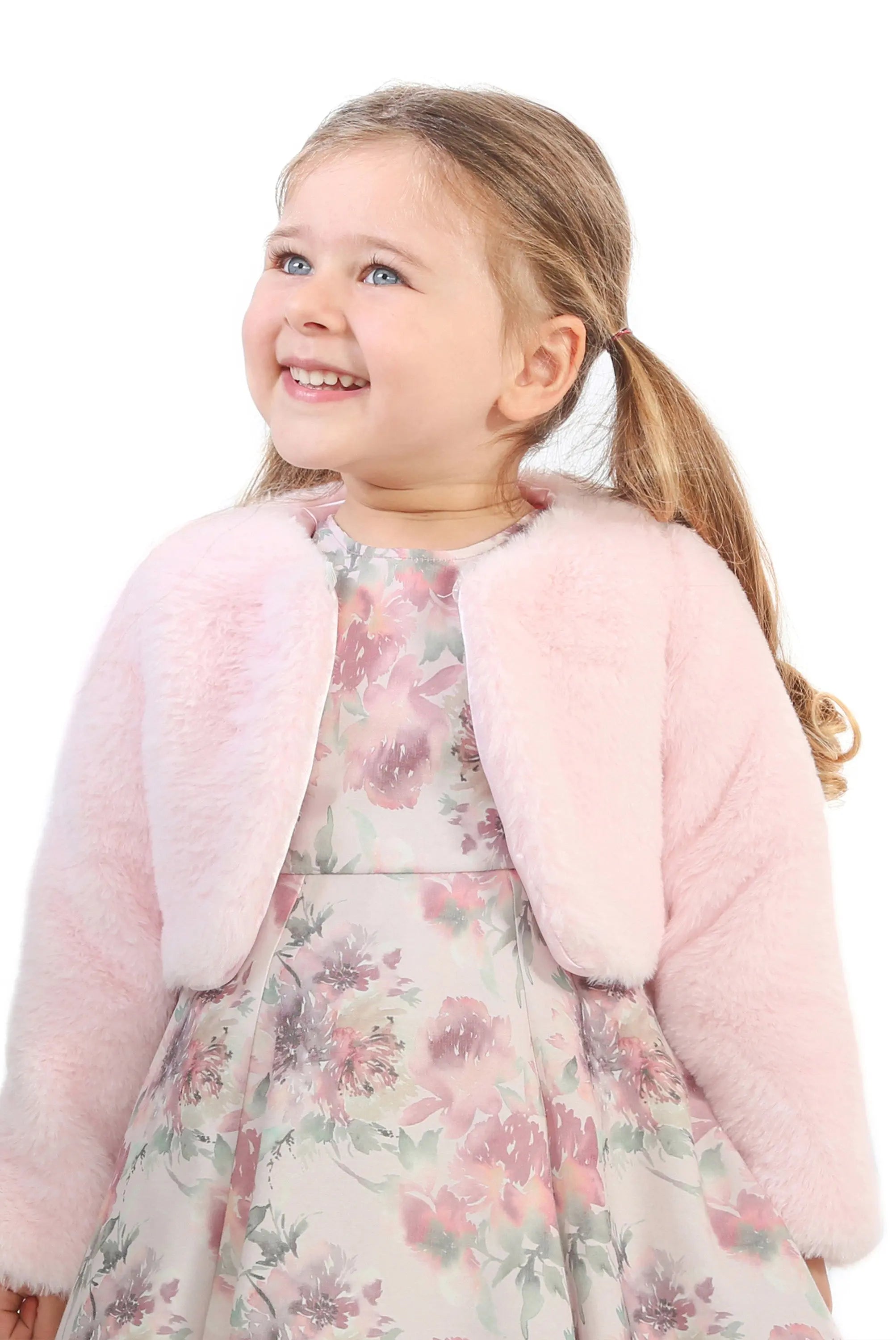 Girls' Bolero Cozy Faux Fur Jacket Shrug LILAX