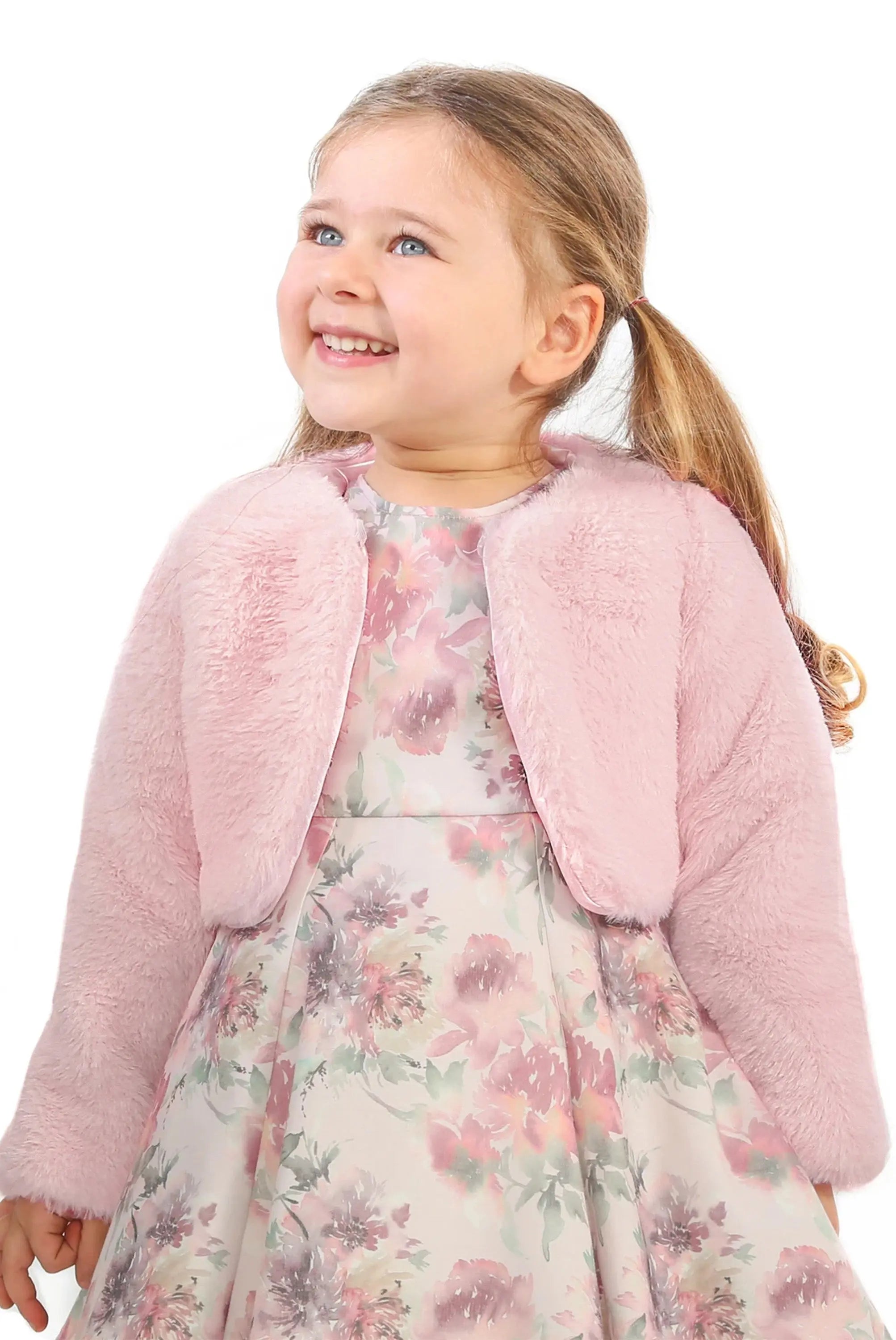 Girls' Bolero Cozy Faux Fur Jacket Shrug LILAX