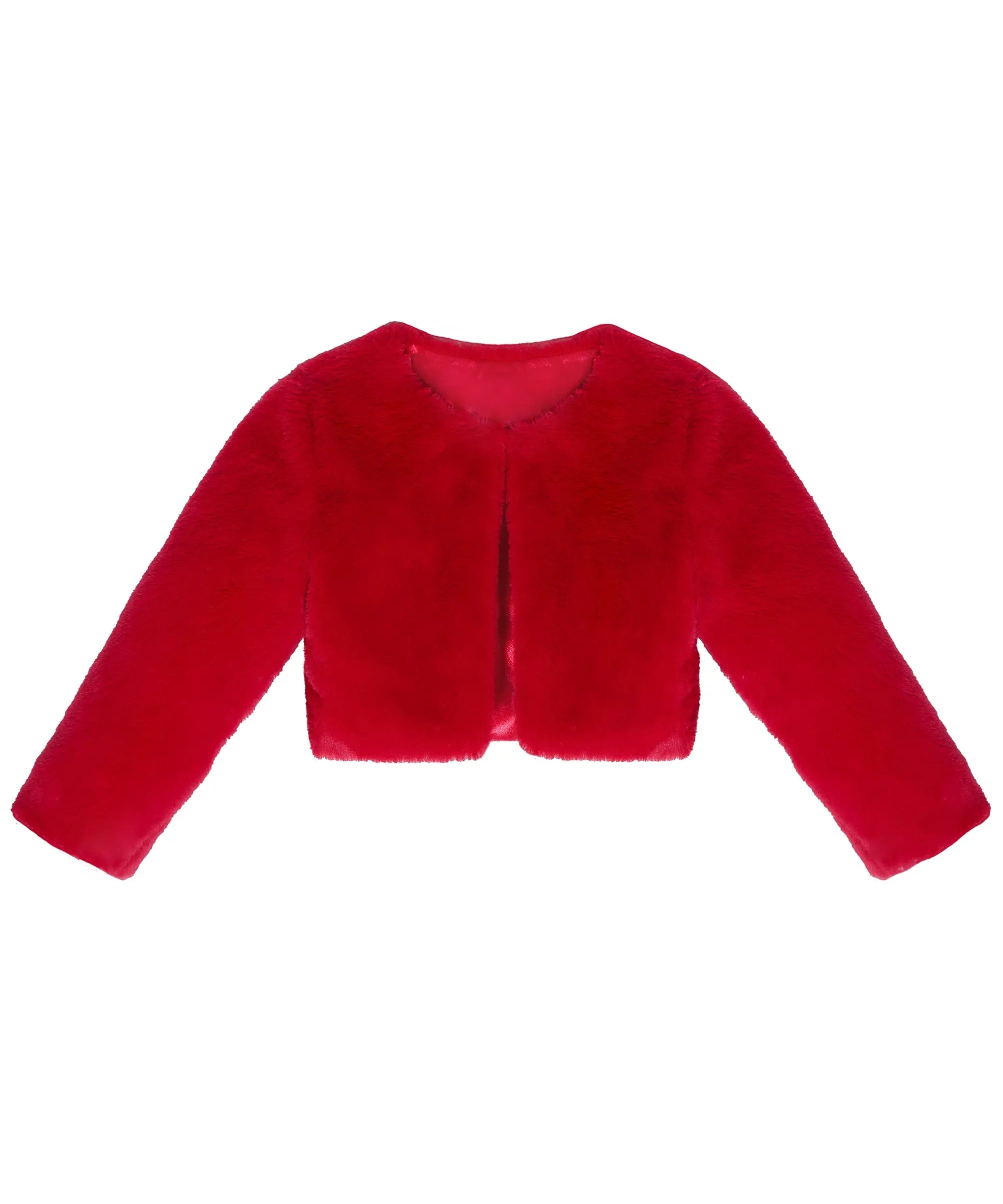 Puffy cozy girls’ bolero jacket; perfect girls christmas dress and Christmas gift ideas 