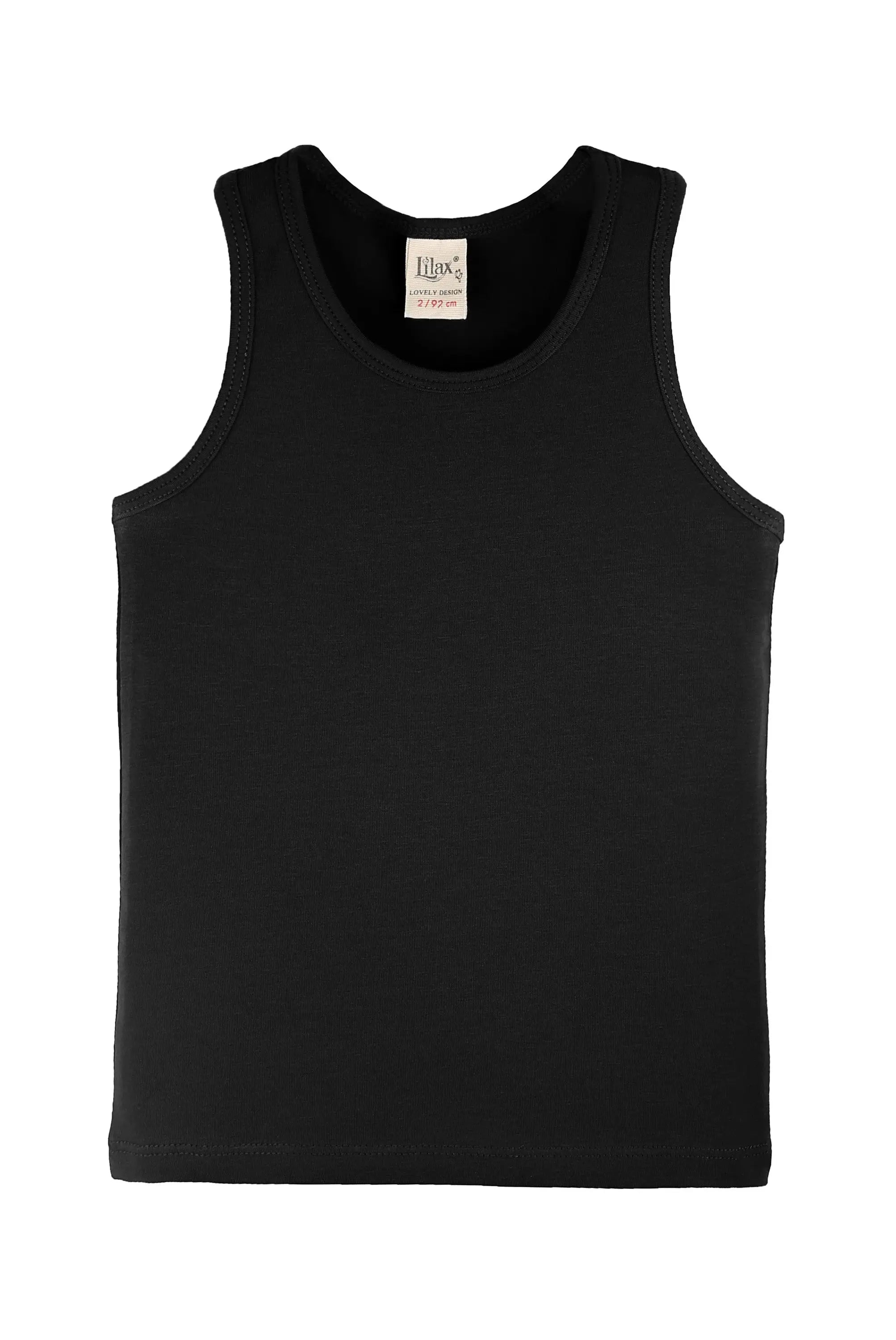 Girls' Soft Solid Cotton Blend Racerback Tank Top / 11-12 Years LILAX